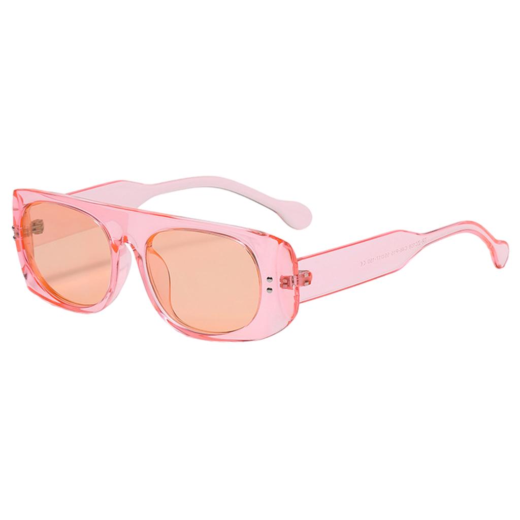 Polarized Sunglasses Retro Anti-Glare Rectangle for Women Riding Pink