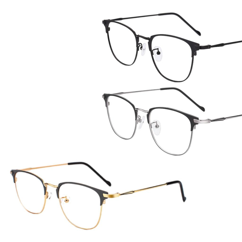 Blue Light Blocking Glasses Clear Lens Metal Frame for Sleep Better Gold