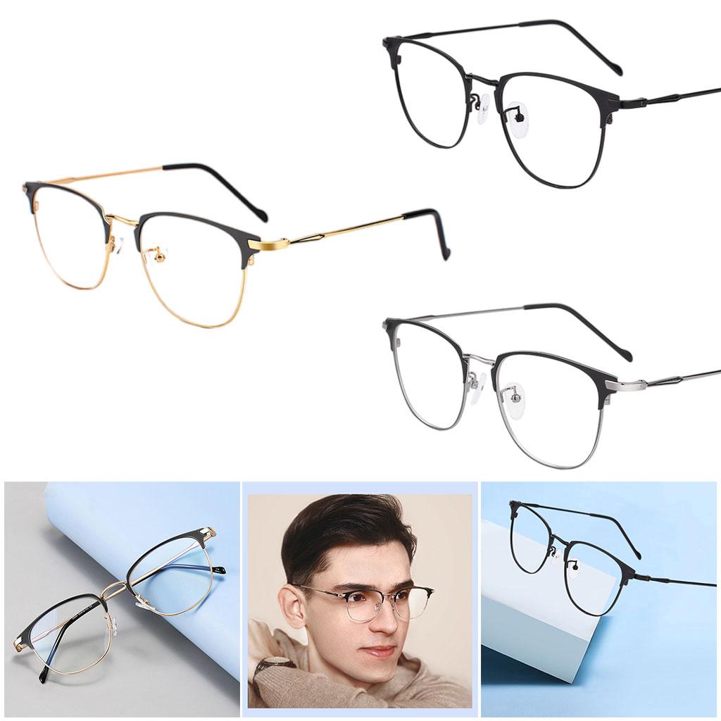 Blue Light Blocking Glasses Clear Lens Metal Frame for Sleep Better Gold