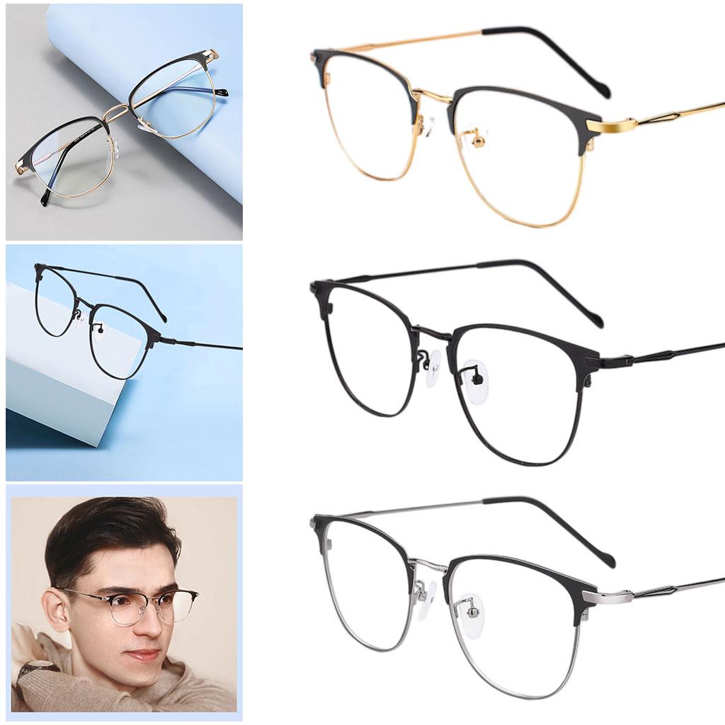 Blue Light Blocking Glasses Clear Lens Metal Frame for Sleep Better Gold