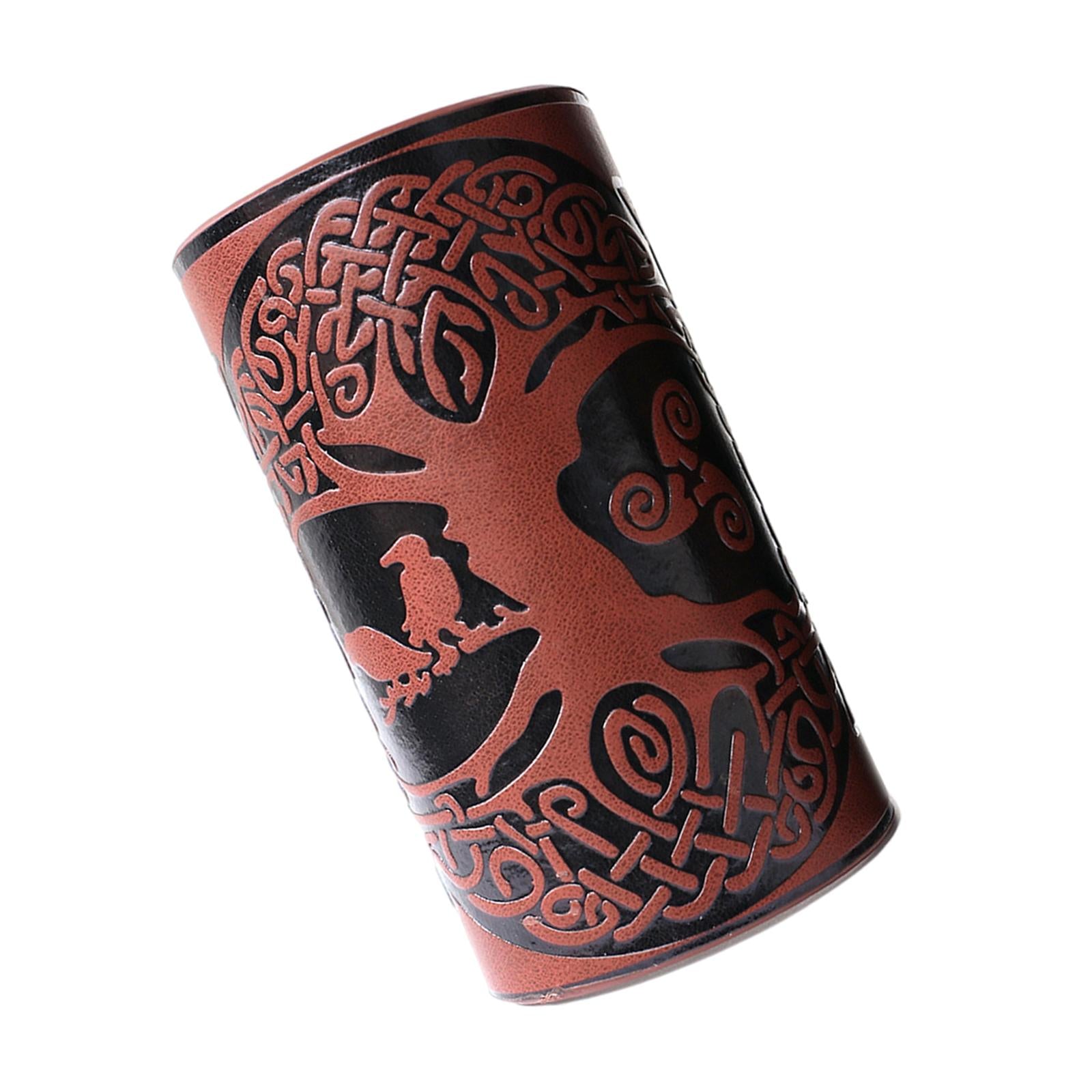 1pc Viking Style Bracelet Wolf Punk for Theatrical Props Fancy Dress Brown
