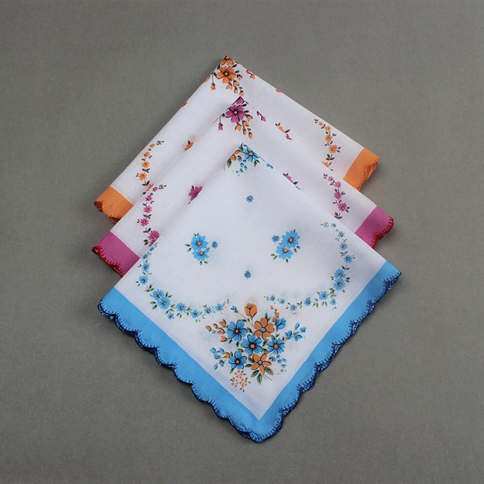 18 Pieces Women Soft Cotton Handkerchiefs Wedding Party Hankie Kerchiefs