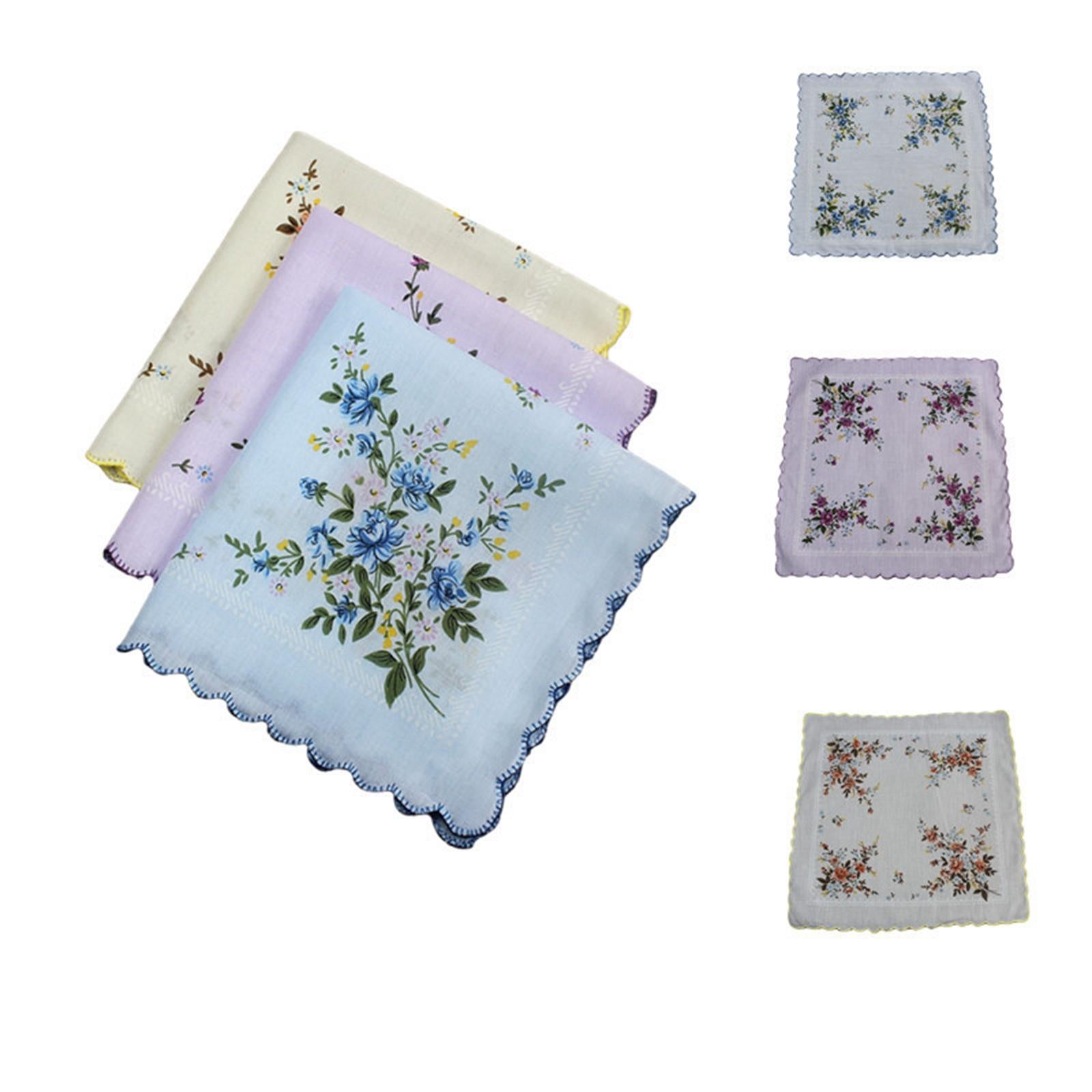 18 Pieces Women Soft Cotton Handkerchiefs Wedding Party Hankie Kerchiefs