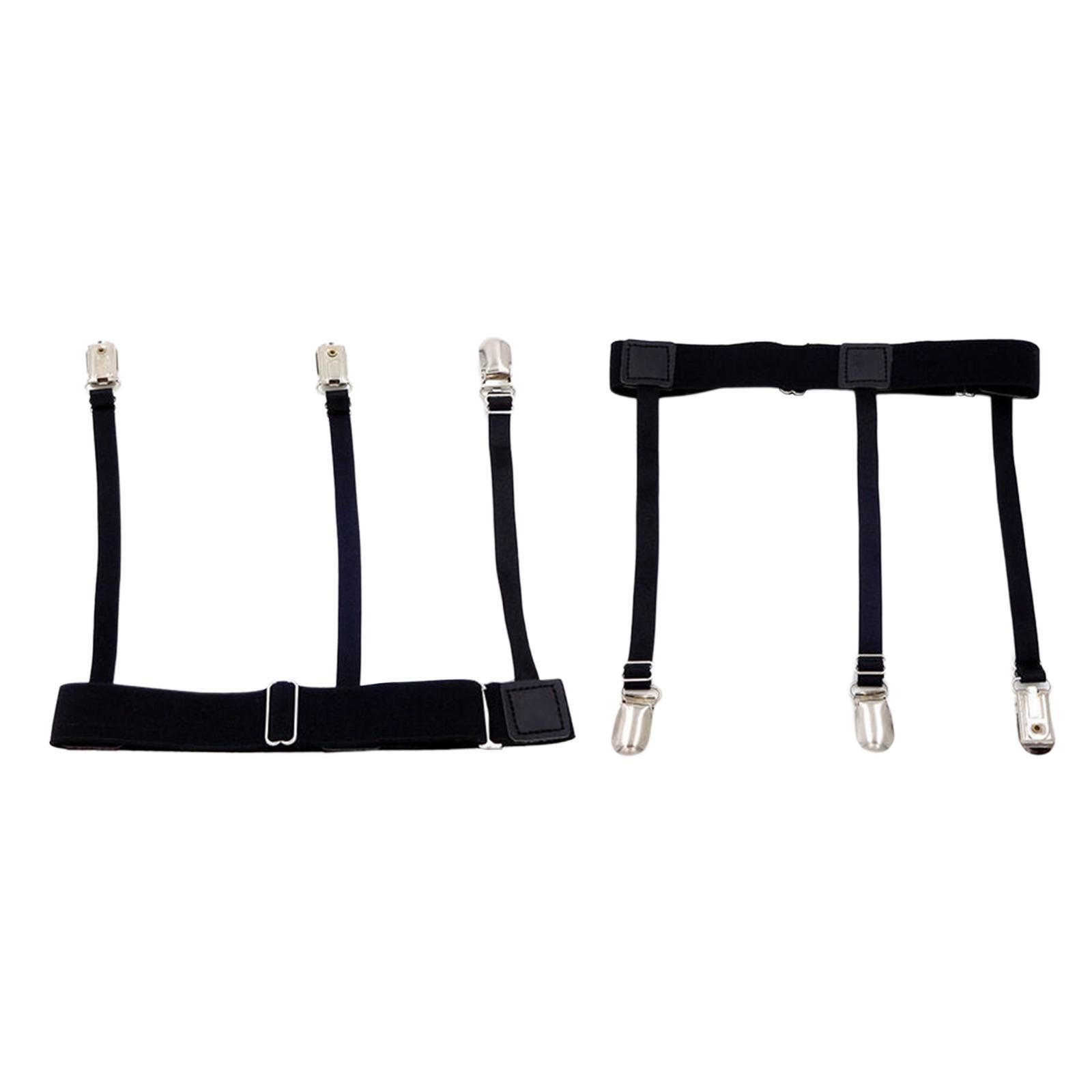 1 Pair Mens Stays Holders Shirt Garter Belt Suspender Non Slip Locking Clamp