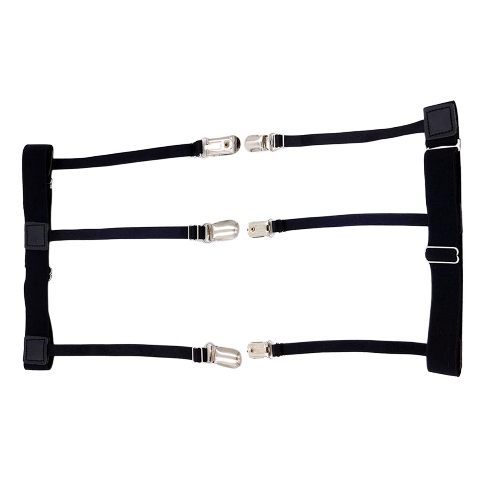 1 Pair Mens Stays Holders Shirt Garter Belt Suspender Non Slip Locking Clamp
