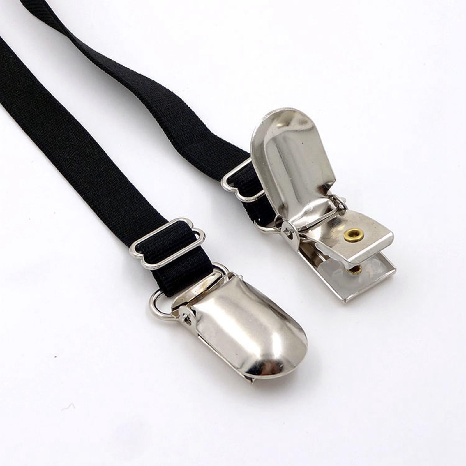 1 Pair Mens Stays Holders Shirt Garter Belt Suspender Non Slip Locking Clamp