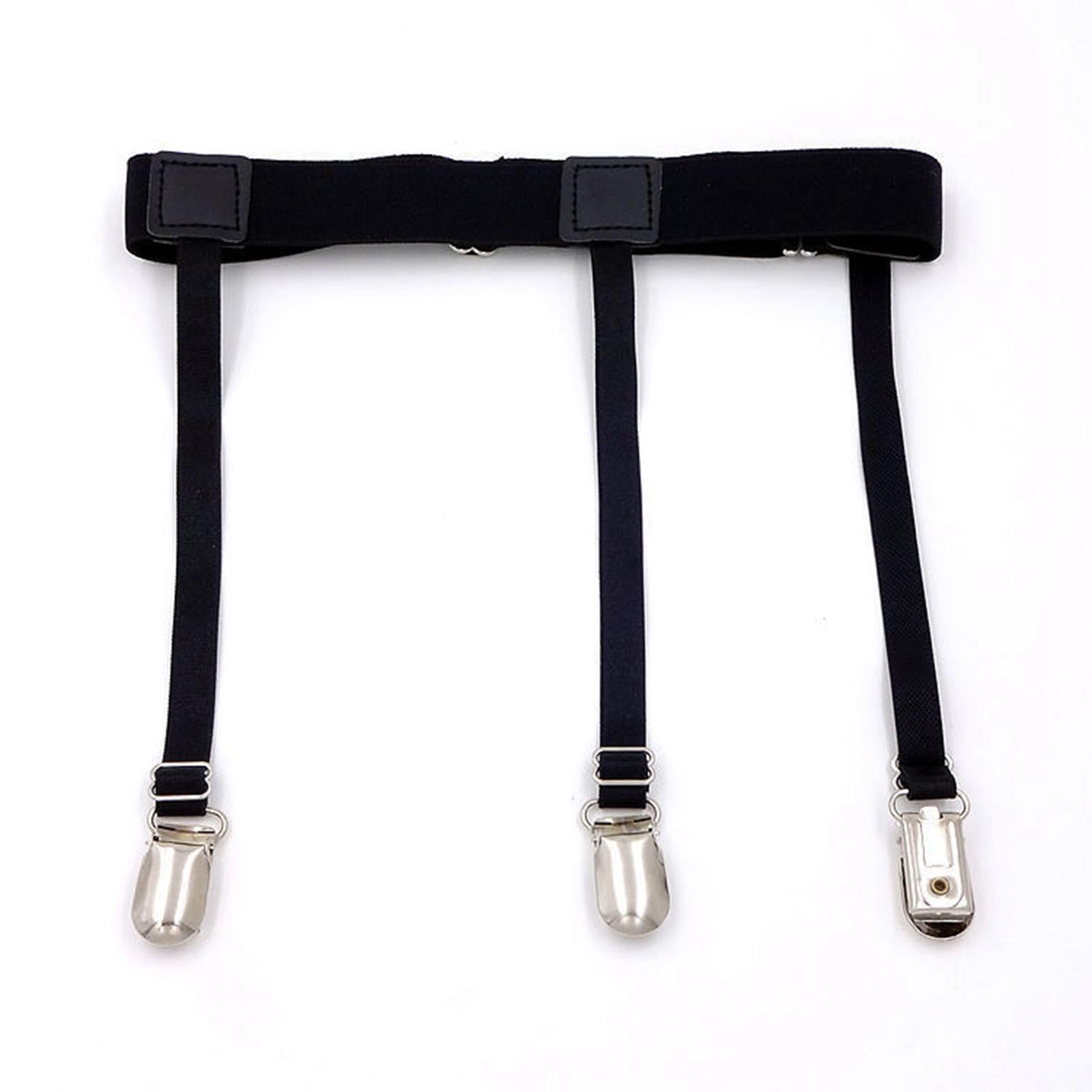 1 Pair Mens Stays Holders Shirt Garter Belt Suspender Non Slip Locking Clamp
