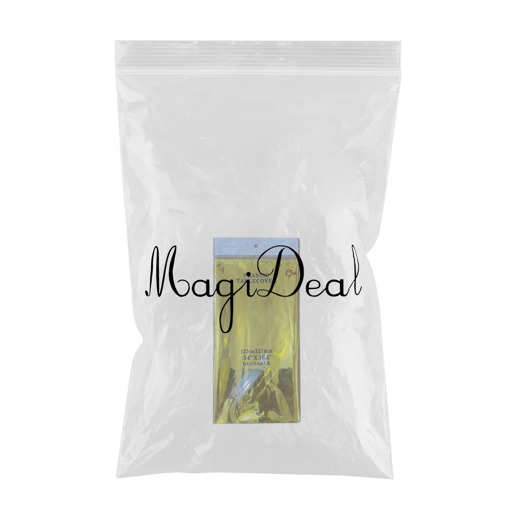 Foil Plastic Tablecover Party Tablecloth Rectangle 7 Colours Golden