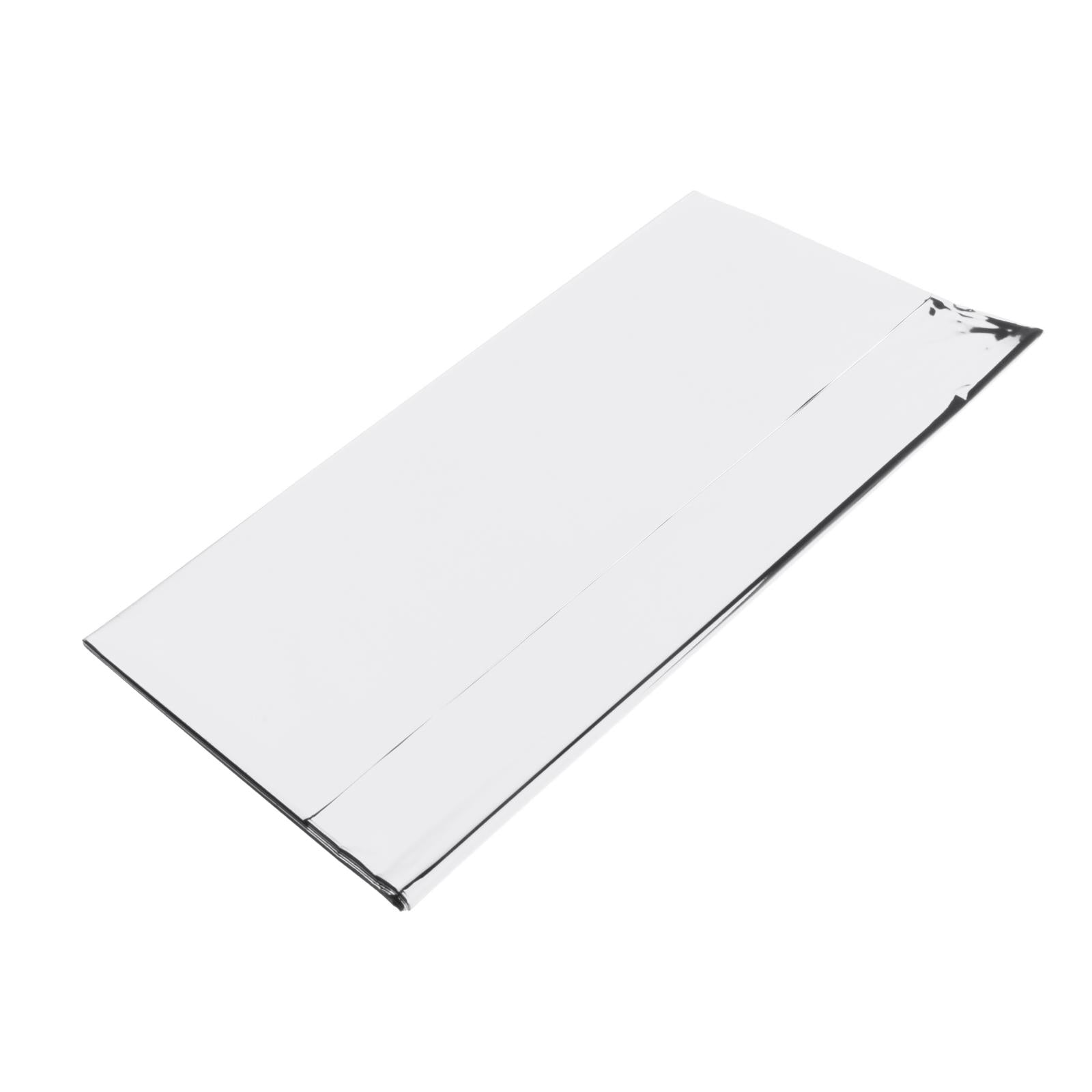 Foil Plastic Tablecover Party Tablecloth Rectangle 7 Colours Silver