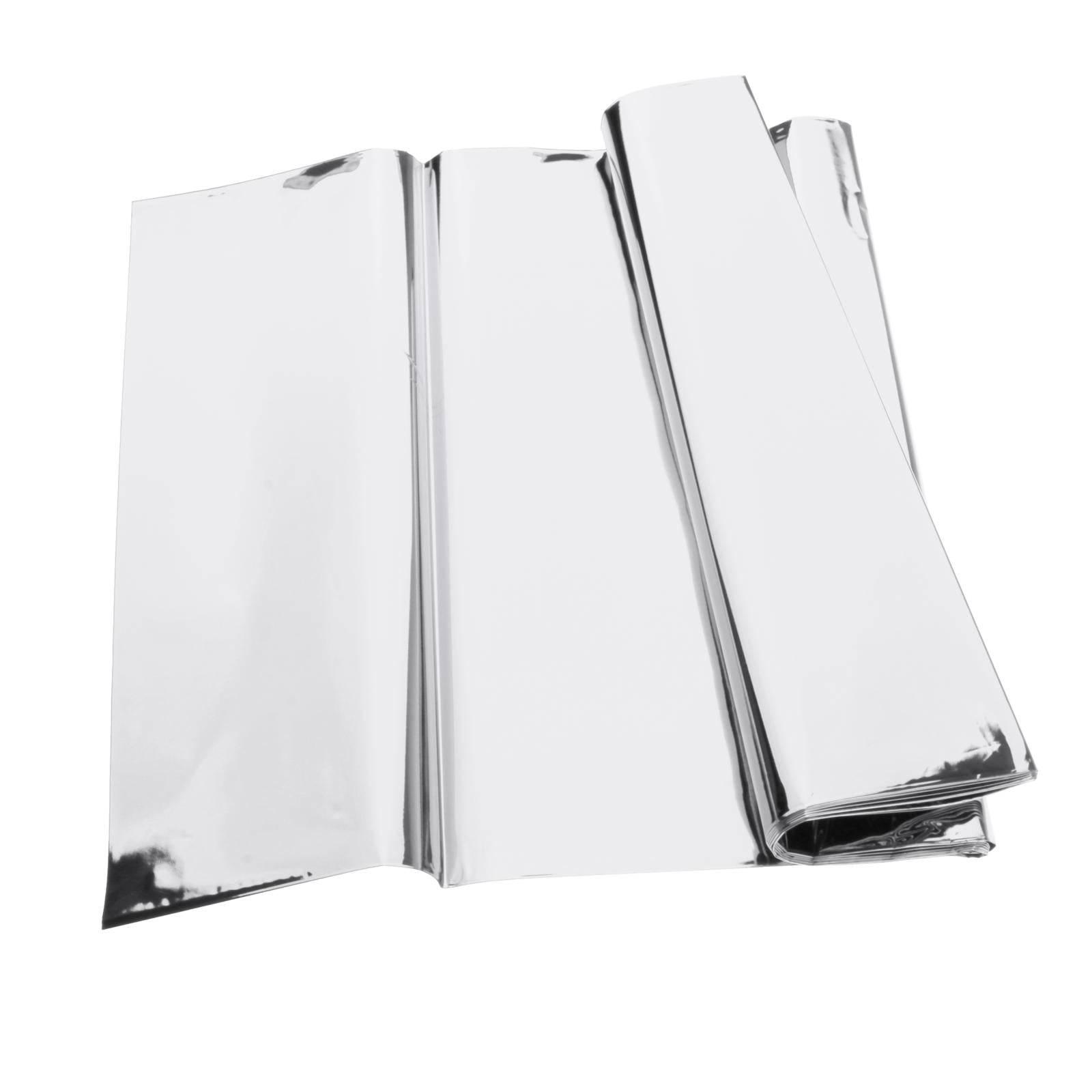 Foil Plastic Tablecover Party Tablecloth Rectangle 7 Colours Silver