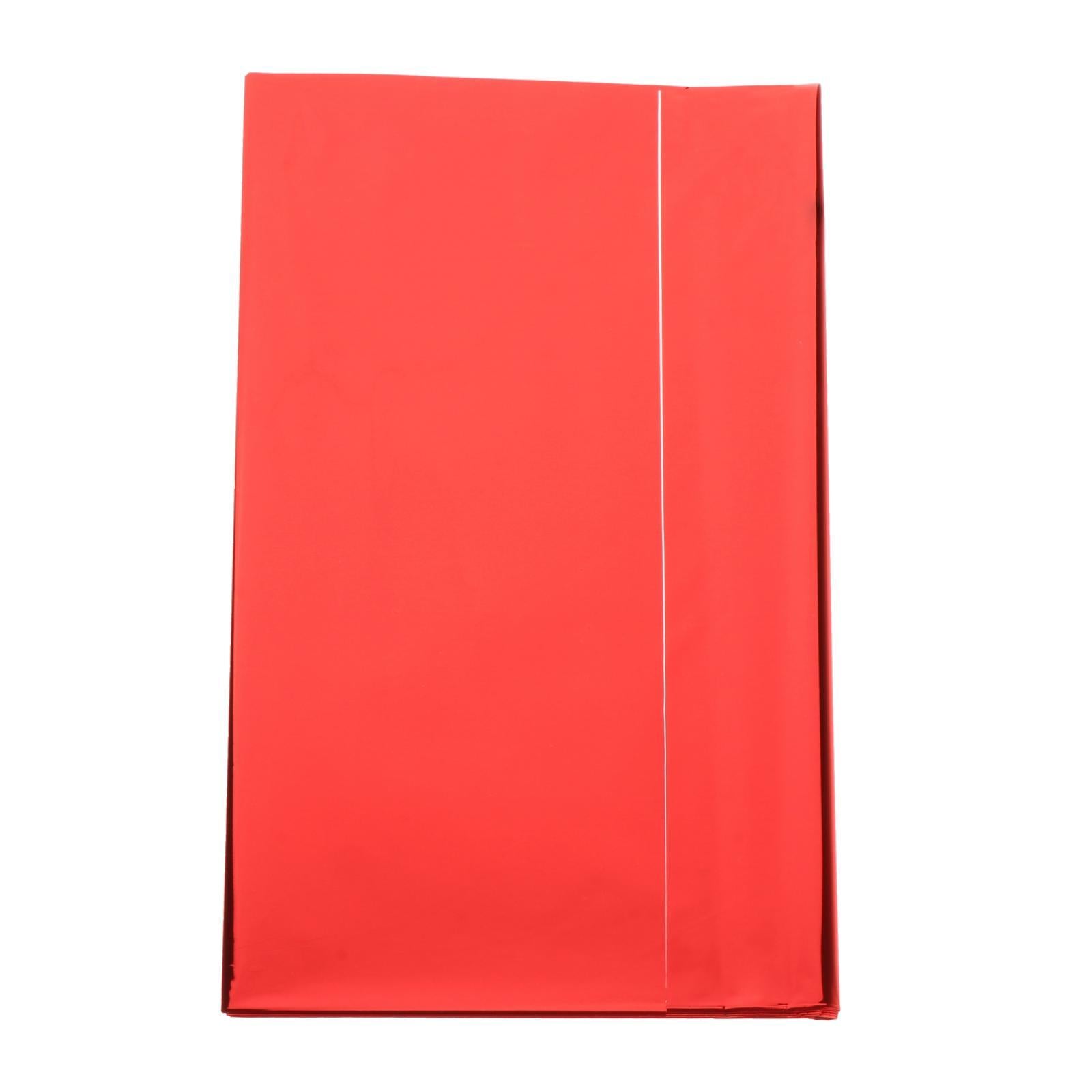 Foil Plastic Tablecover Party Tablecloth Rectangle 7 Colours Red