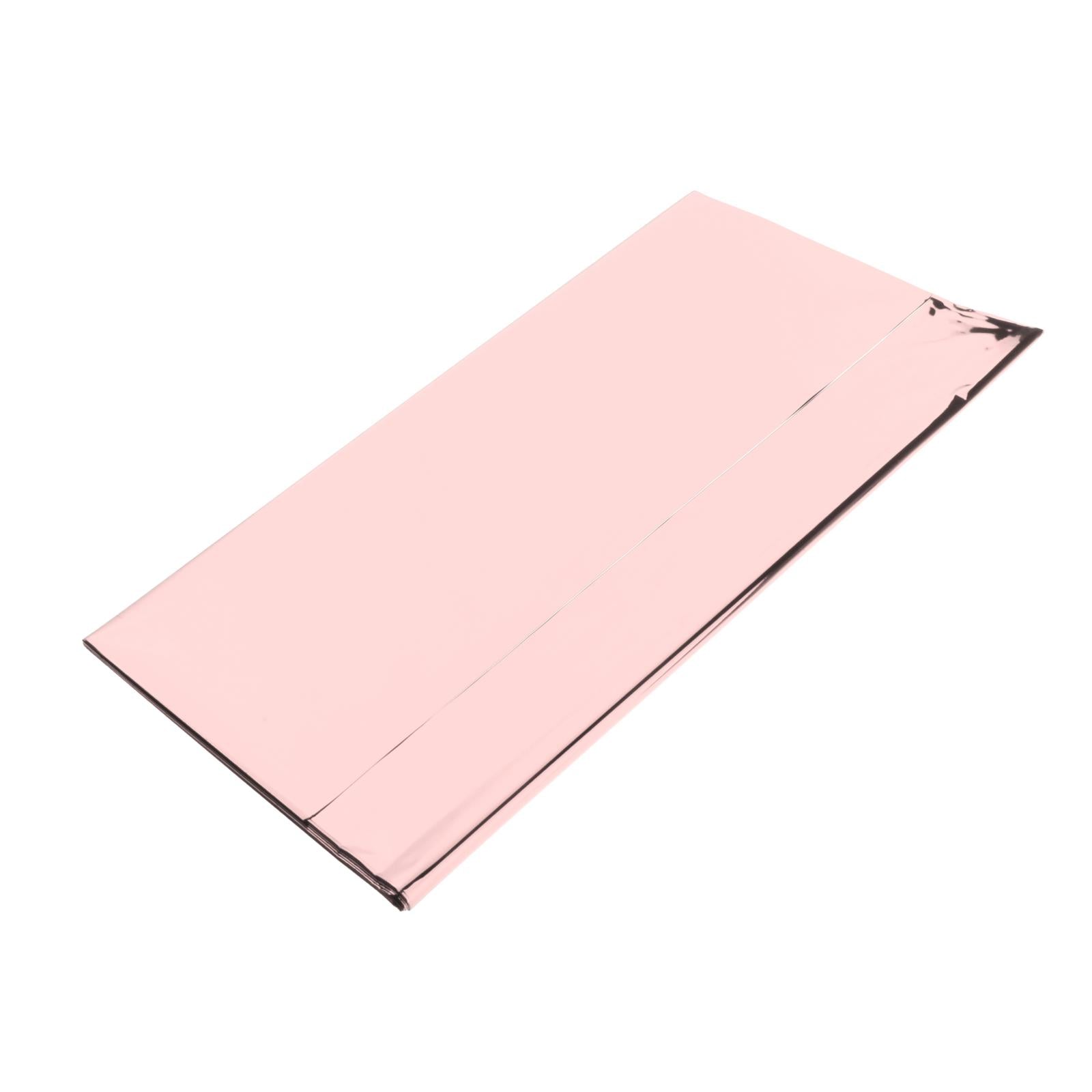 Foil Plastic Tablecover Party Tablecloth Rectangle 7 Colours Rose gold