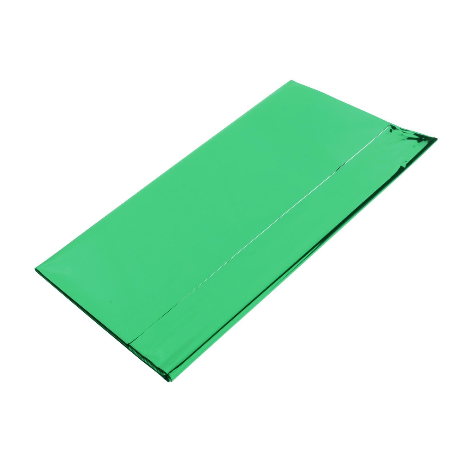 Foil Plastic Tablecover Party Tablecloth Rectangle 7 Colours Green