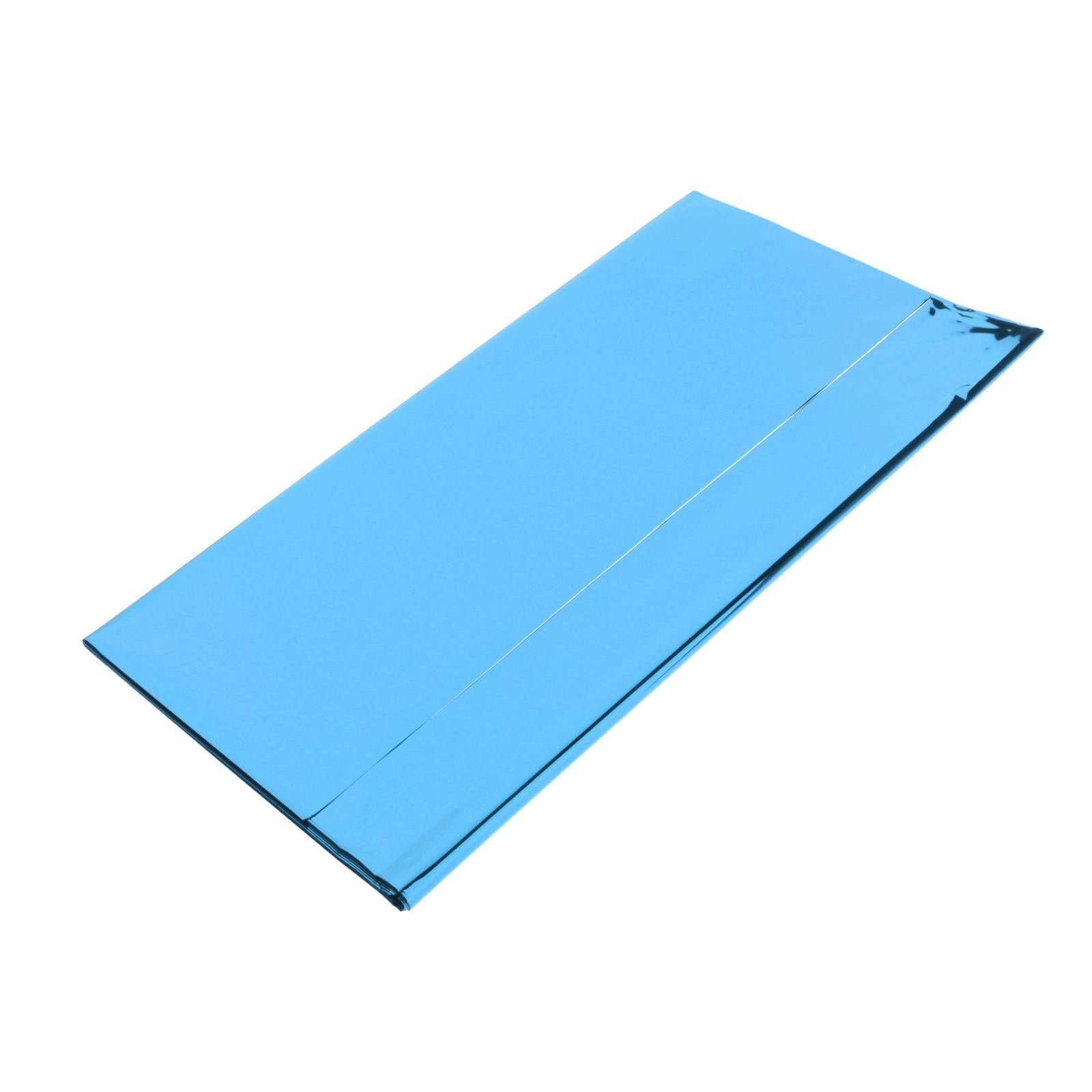 Foil Plastic Tablecover Party Tablecloth Rectangle 7 Colours Blue
