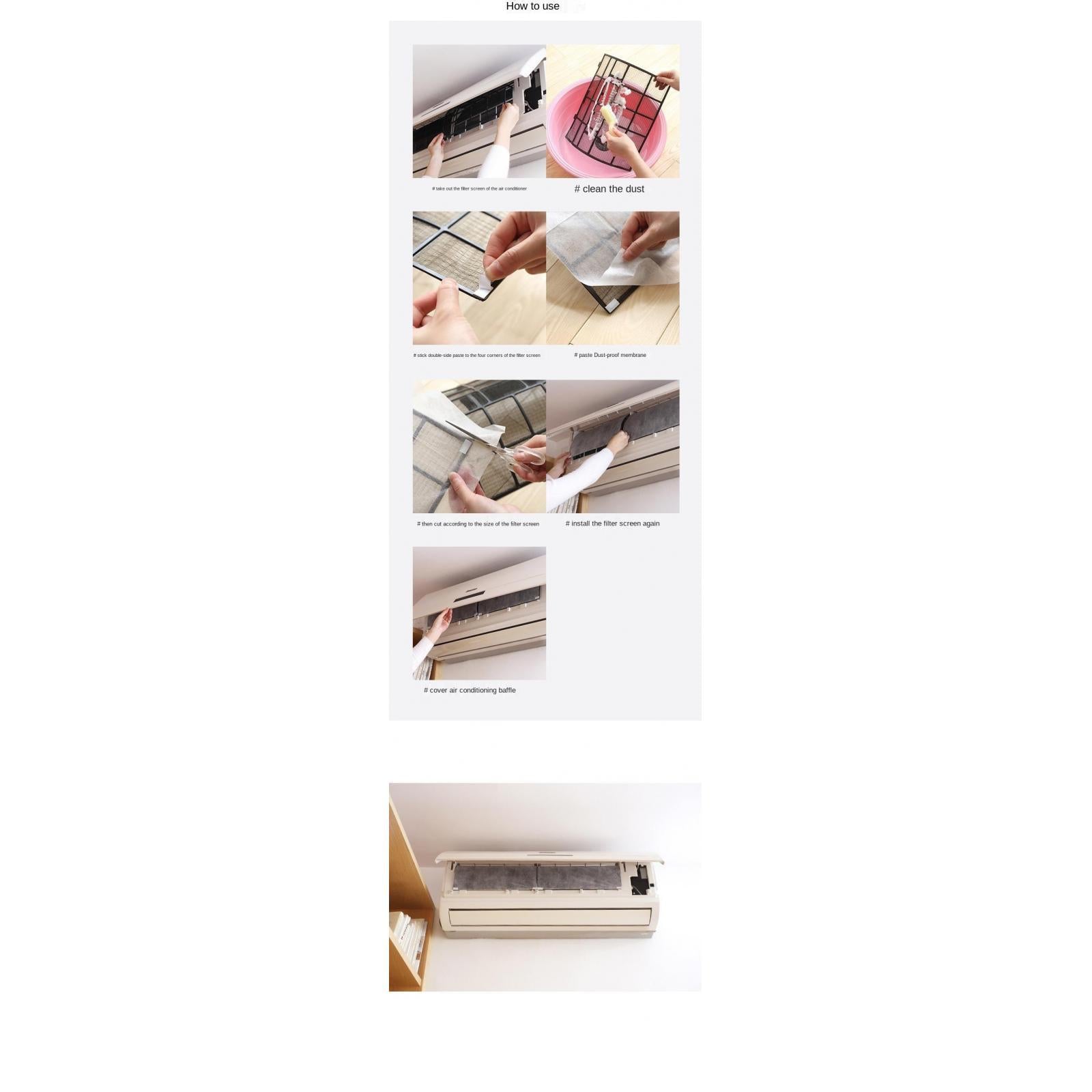 Air Conditioning Filter Papers, Hepa, Easy To Install, For Machine Cleaning