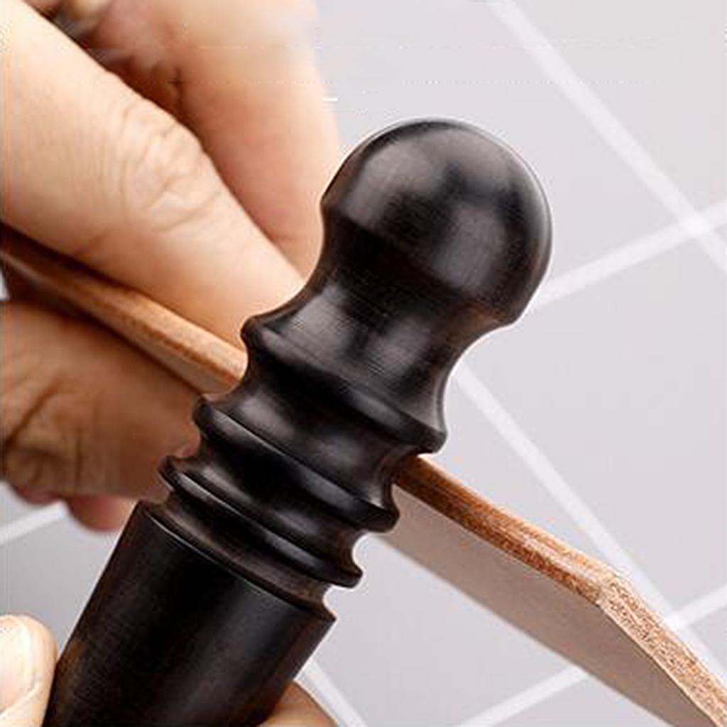 Ebony Wood Leather Slicker Burnisher Leather Craft Working Chamfering Device polishing stick