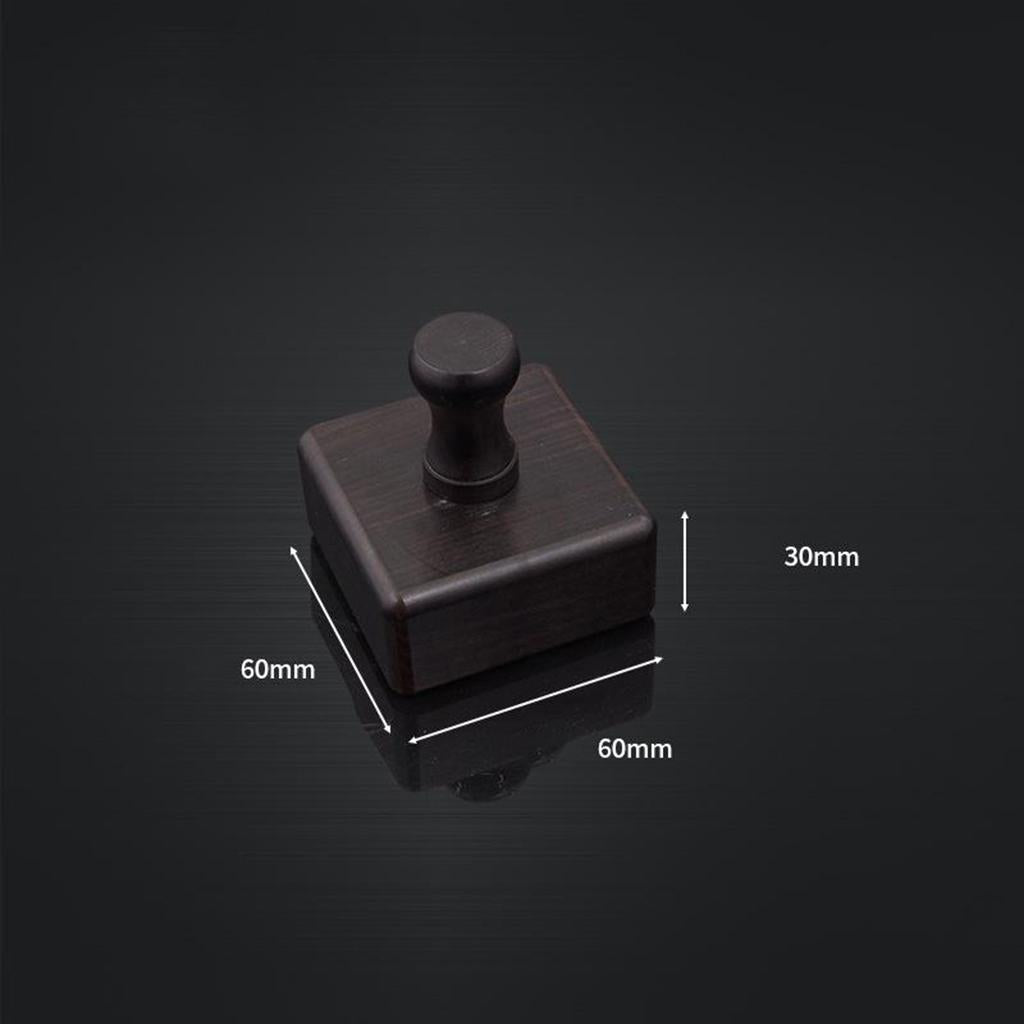 Ebony Wood Leather Slicker Burnisher Leather Craft Working Chamfering Device cube