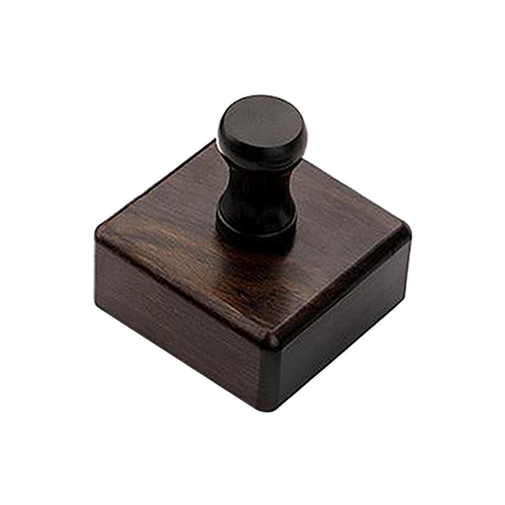 Ebony Wood Leather Slicker Burnisher Leather Craft Working Chamfering Device cube
