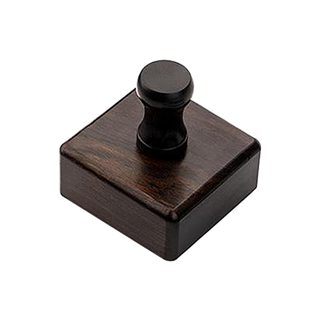 Ebony Wood Leather Slicker Burnisher Leather Craft Working Chamfering Device cube