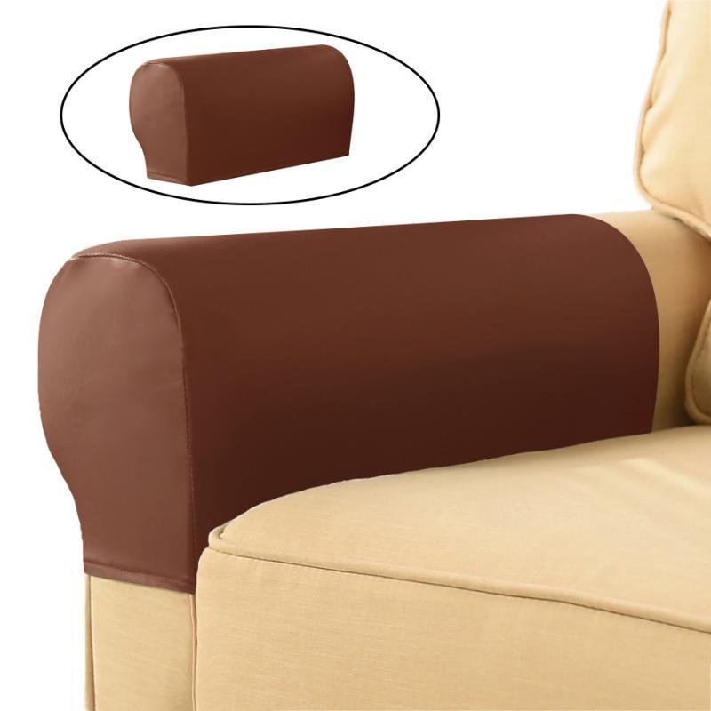 1Pairs Stretch Sofa Armchair Armrest Covers Furniture Protector  Orange