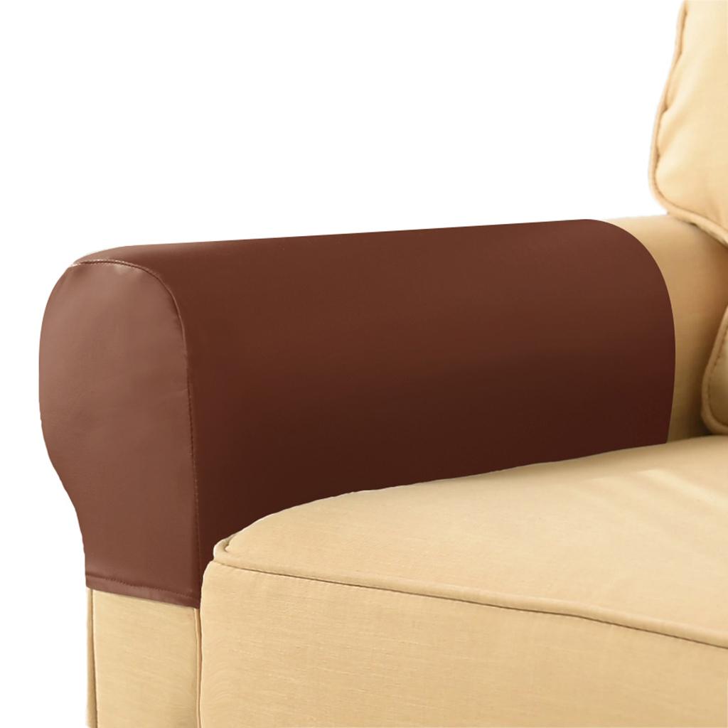 1Pairs Stretch Sofa Armchair Armrest Covers Furniture Protector  Orange