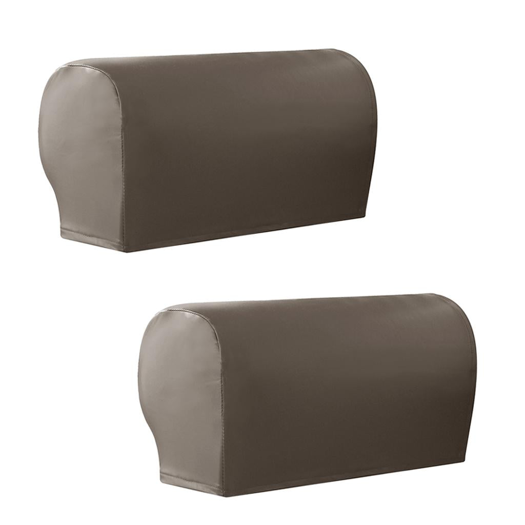1Pairs Stretch Sofa Armchair Armrest Covers Furniture Protector  Gray