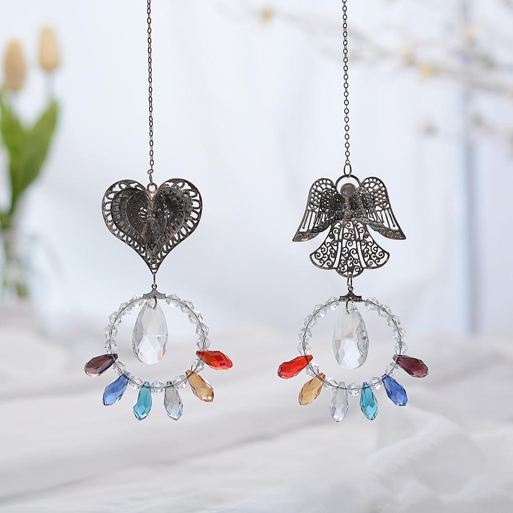 Crystals Rainbow Suncatcher Outdoor Indoor Hanging Ornament Prism Style A