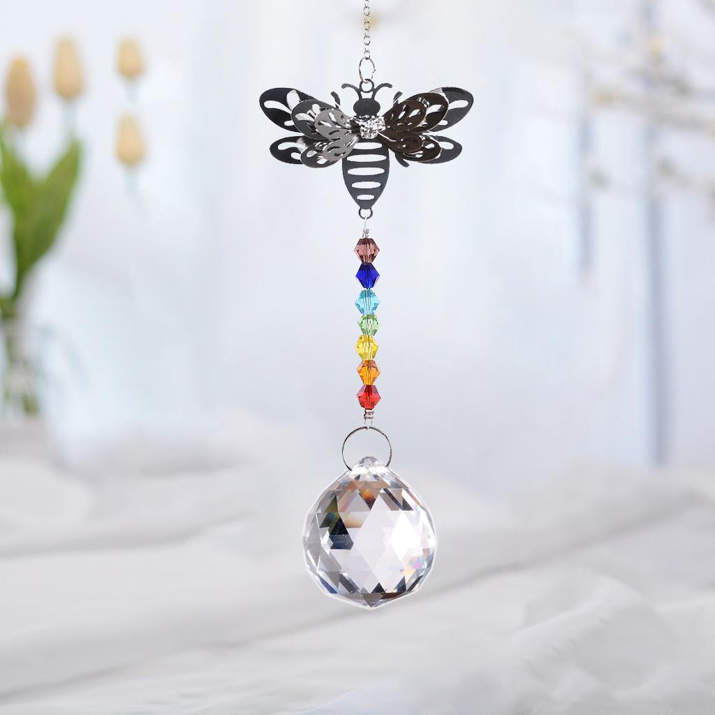 Crystals Rainbow Suncatcher Outdoor Indoor Hanging Ornament Prism Style C