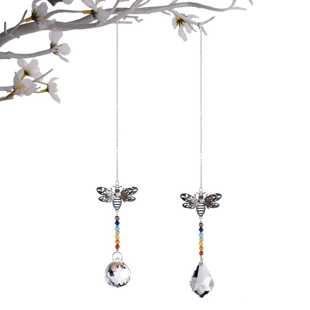 Crystals Rainbow Suncatcher Outdoor Indoor Hanging Ornament Prism Style C