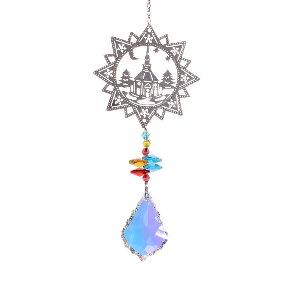 Crystals Rainbow Suncatcher Outdoor Indoor Hanging Ornament Prism Style E