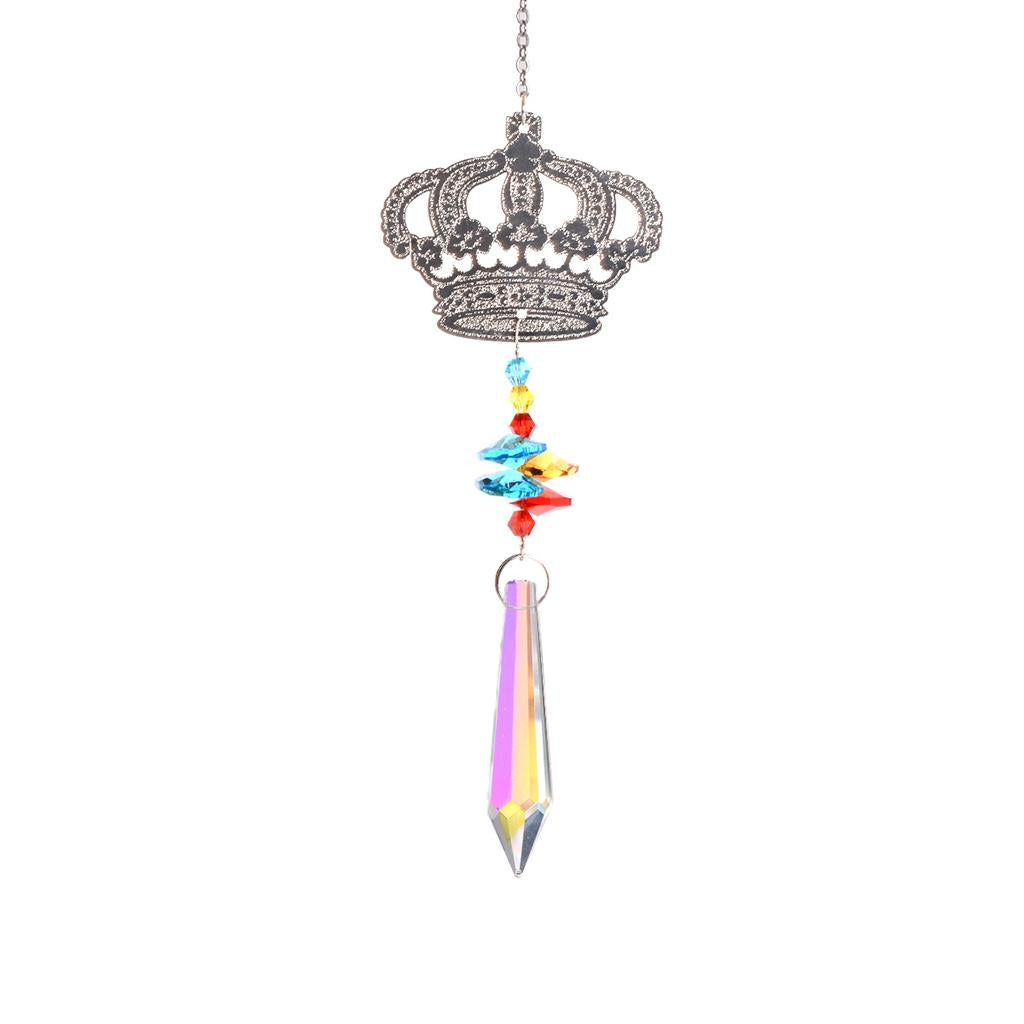 Crystals Rainbow Suncatcher Outdoor Indoor Hanging Ornament Prism Style F