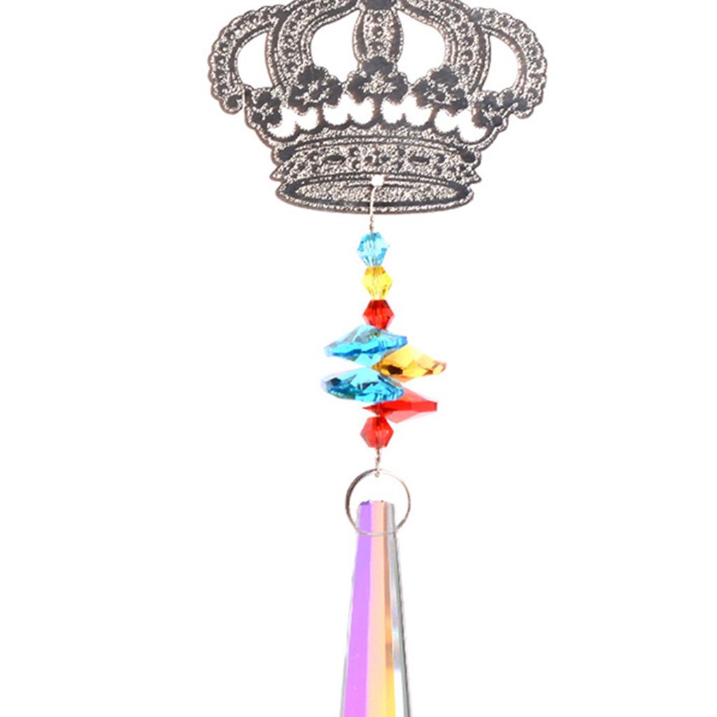Crystals Rainbow Suncatcher Outdoor Indoor Hanging Ornament Prism Style F