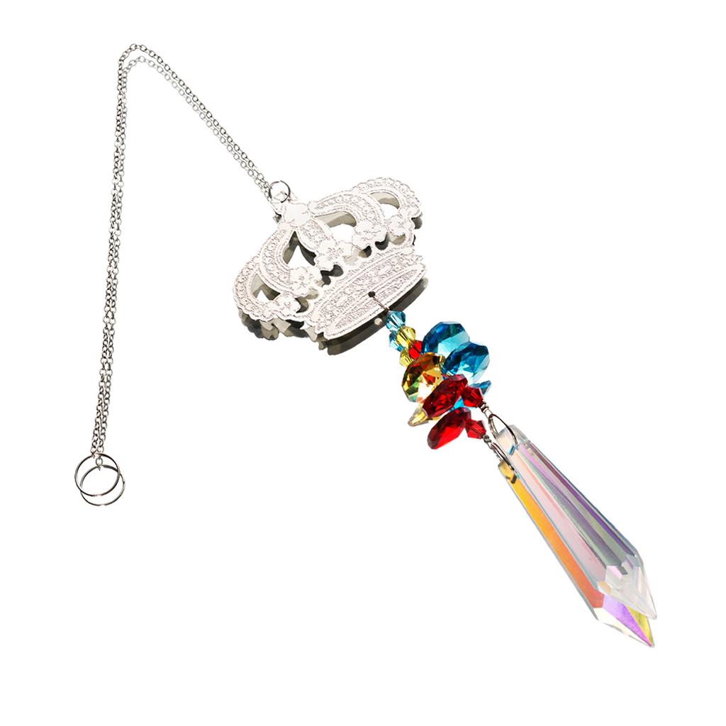 Crystals Rainbow Suncatcher Outdoor Indoor Hanging Ornament Prism Style F