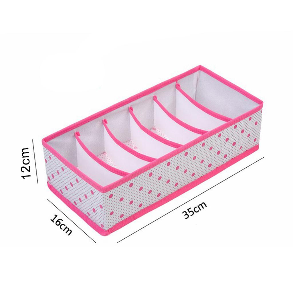 3Pcs Set Foldable Underwear Drawer Bra Socks Wardrobe Organizer Storage Rose