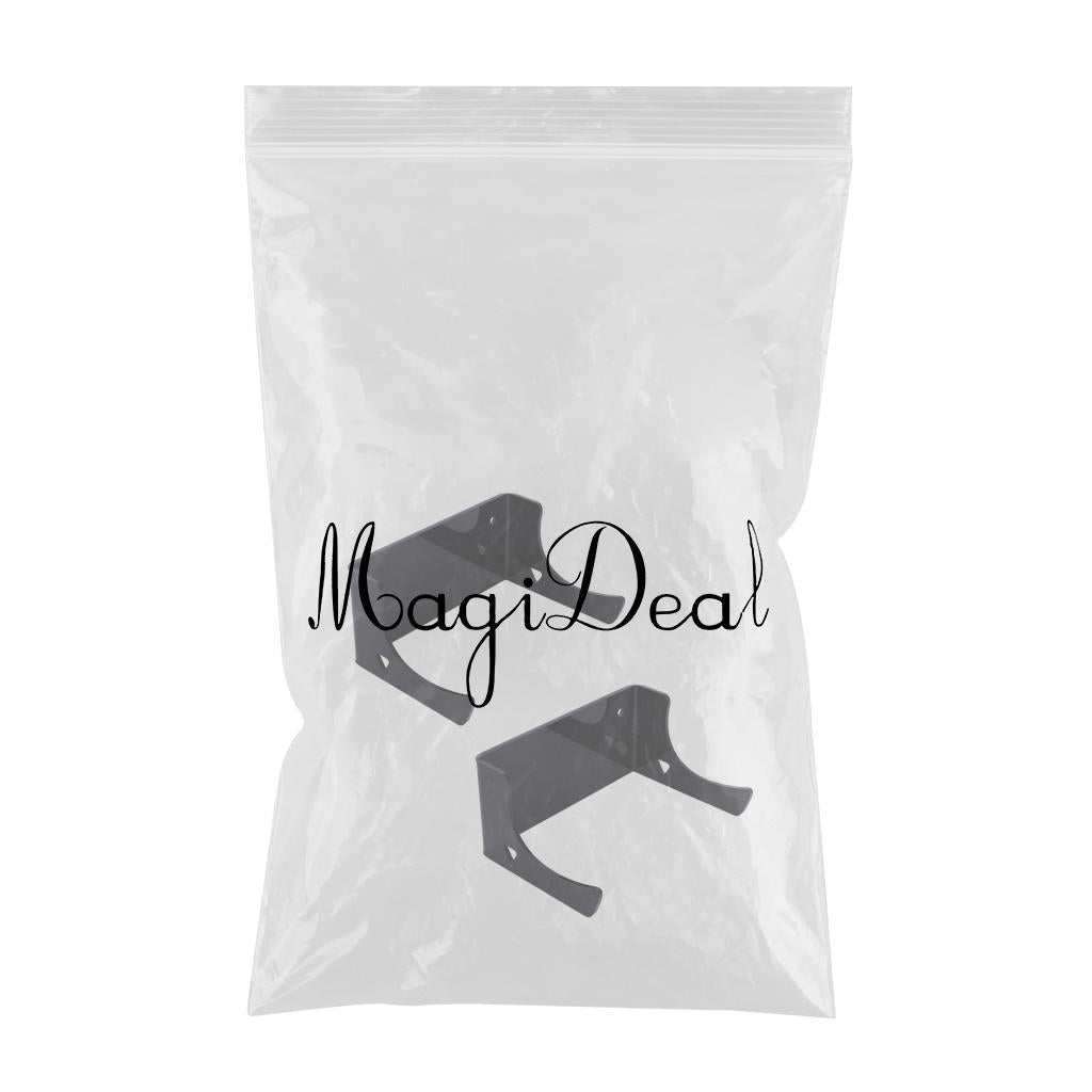 2Pcs Skateboard Holder Wall Mount Hanger Display Rack Bracket Hardware Black