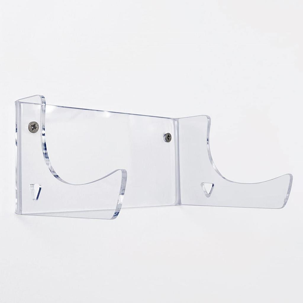 2Pcs Skateboard Holder Wall Mount Hanger Display Rack Bracket Hardware Clear