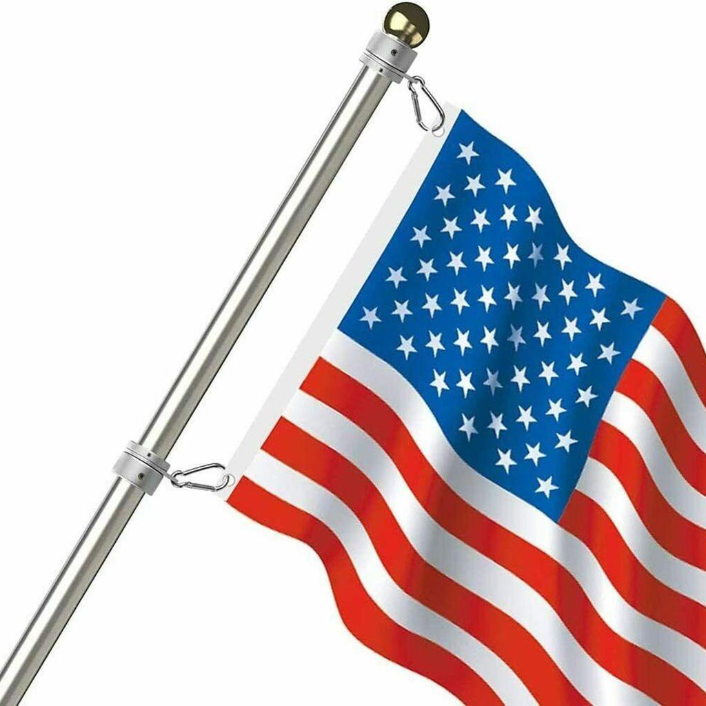 Tangle Free Flag Pole Mounting Ring Clip Rotating Flapole Rings 2 Pcs