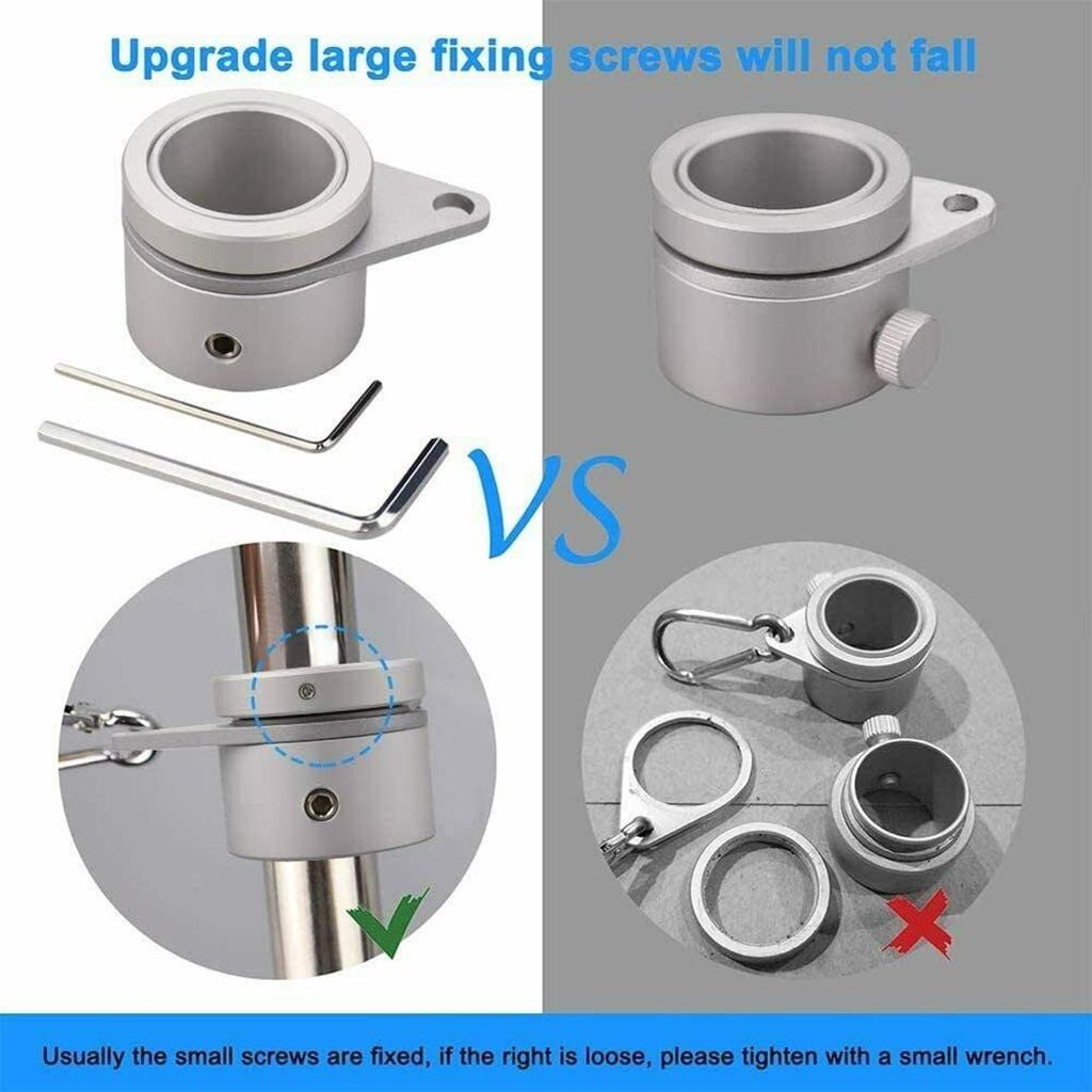 Tangle Free Flag Pole Mounting Ring Clip Rotating Flapole Rings 2 Pcs