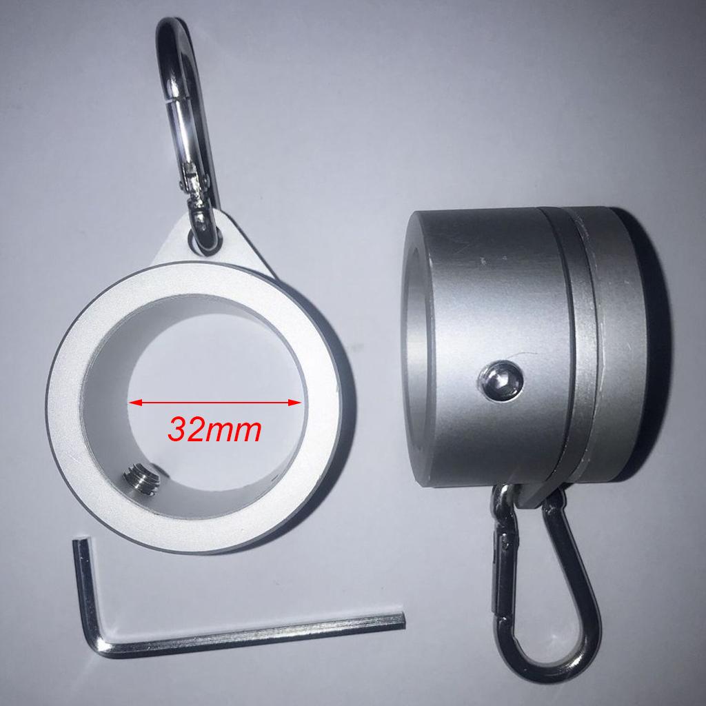 Tangle Free Flag Pole Mounting Ring Clip Rotating Flapole Rings 2 Pcs