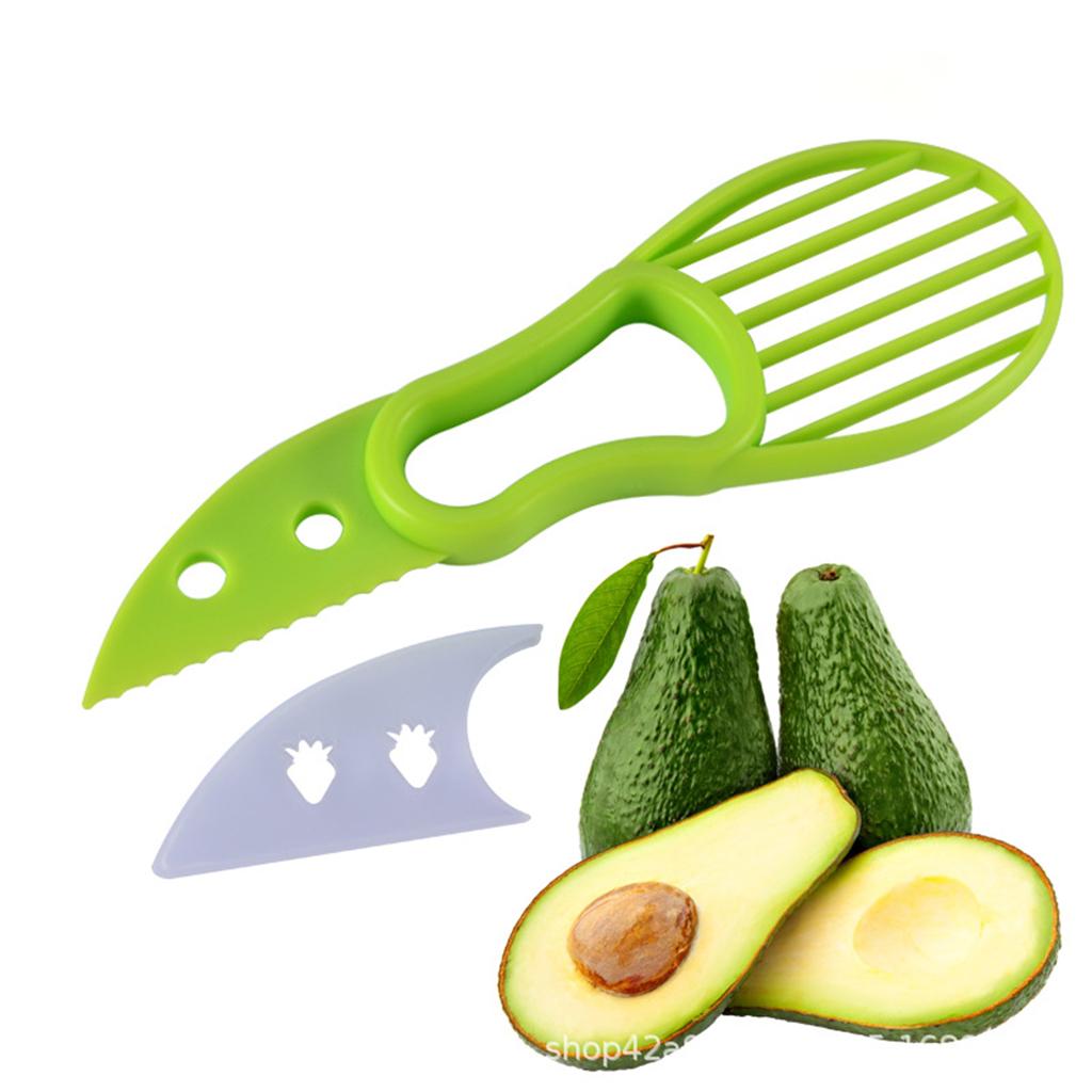 Avocado Slicer 3 in 1 Avocado Cutter Multi Tool Peeler Pitter and Slicer Green