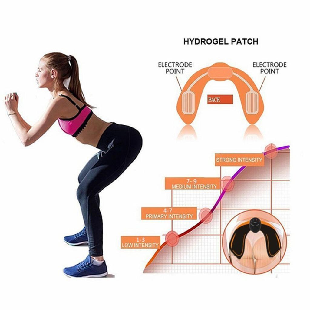 Ab Muscle Trainer Hip Buttock Abdominal Stimulator Toning Fitness 32pcs