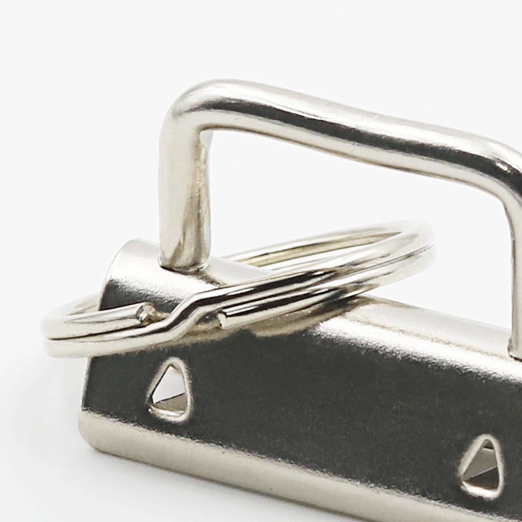 10/Pack Sliver Key Fob Hardware Key Chain with Key Ring 1inch Length