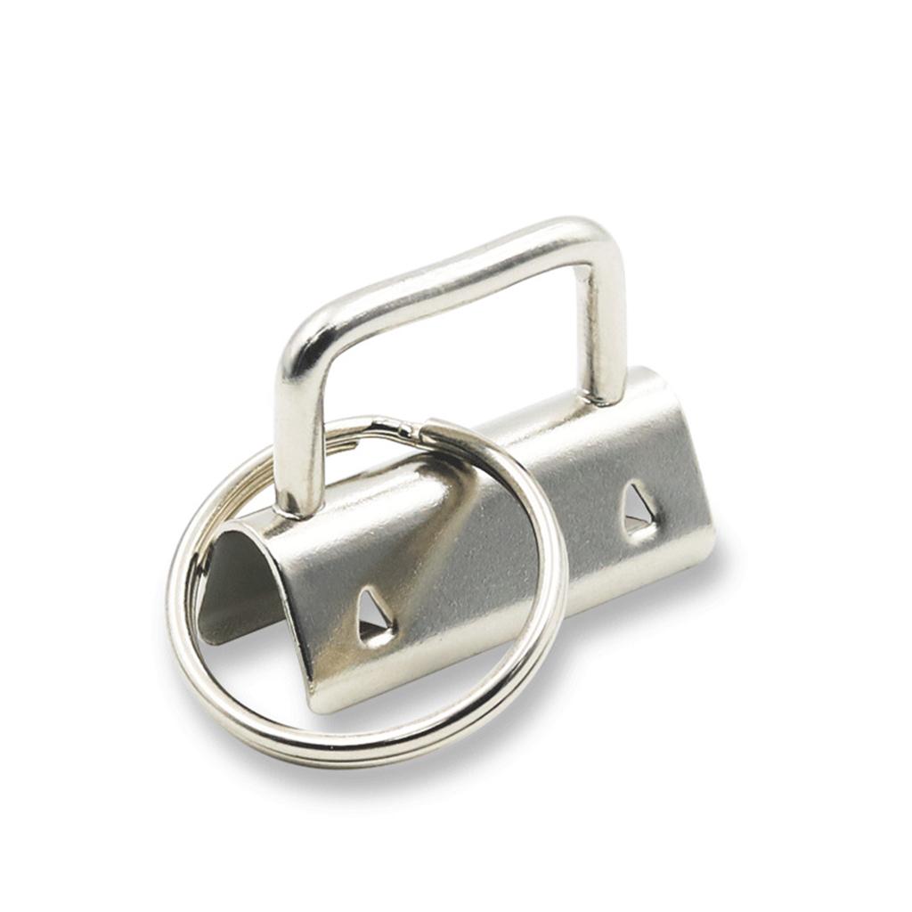 10/Pack Sliver Key Fob Hardware Key Chain with Key Ring 1inch Length