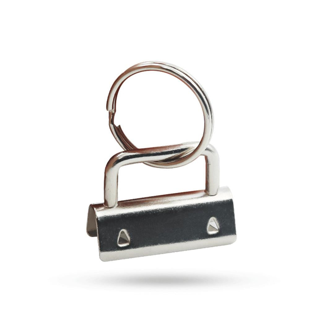 10/Pack Sliver Key Fob Hardware Key Chain with Key Ring 1inch Length