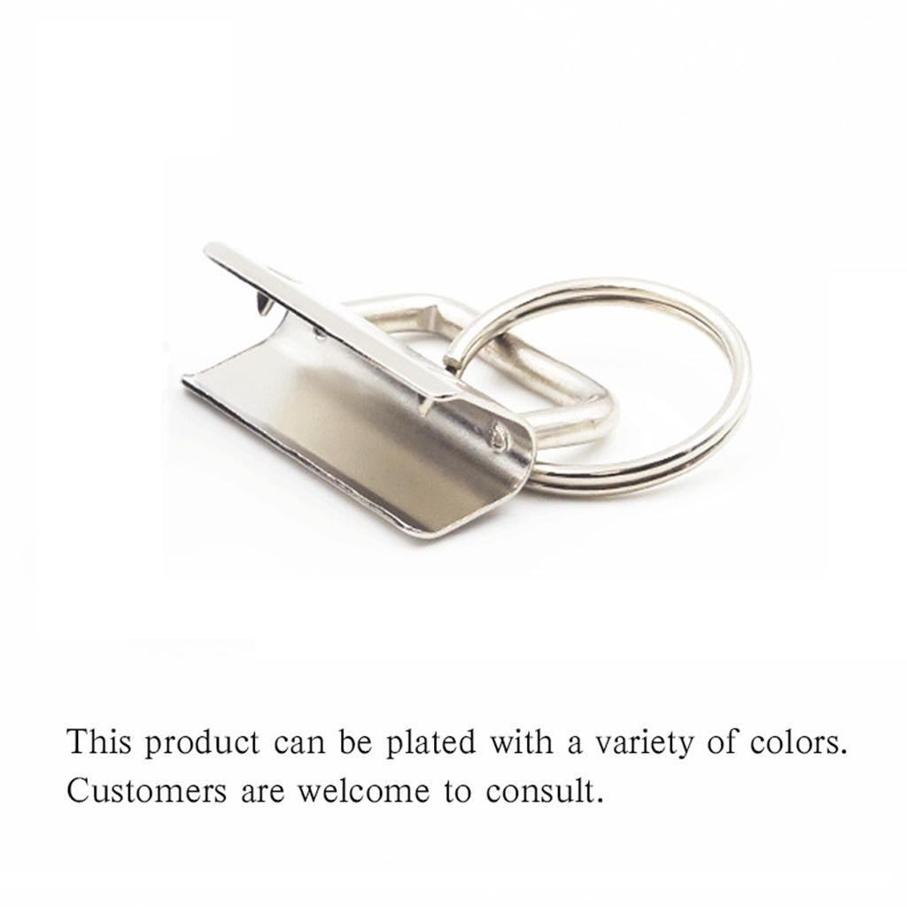 10/Pack Sliver Key Fob Hardware Key Chain with Key Ring 1.25inch Length