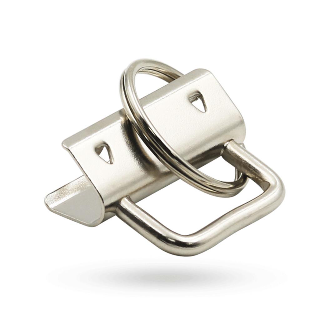 10/Pack Sliver Key Fob Hardware Key Chain with Key Ring 1.25inch Length