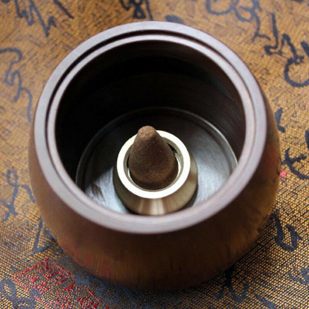 Durable Brass Incense Cone Burner Plate Tower Censer Holder for Home Office