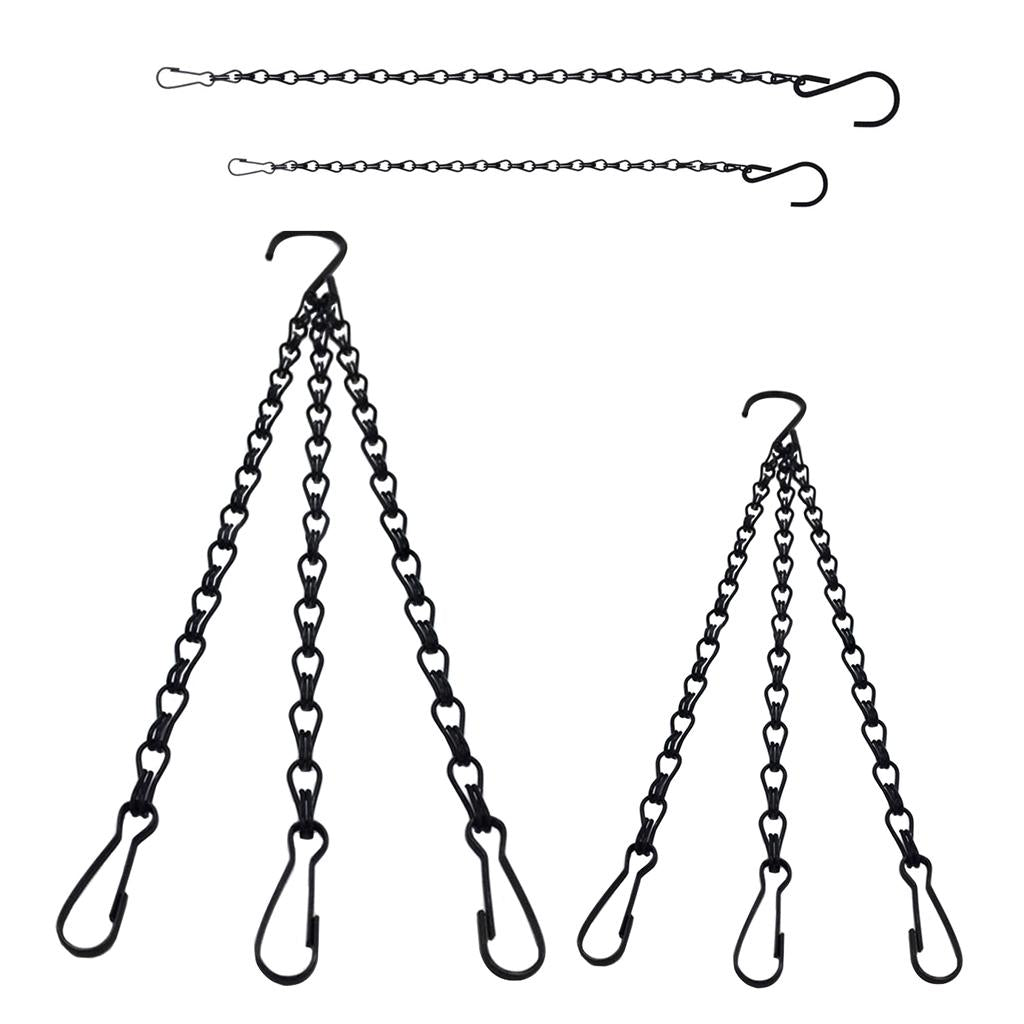 Garden Basket Iron Hanging Chain Flower Pot Basket Chain Hanger 40cm Style 1