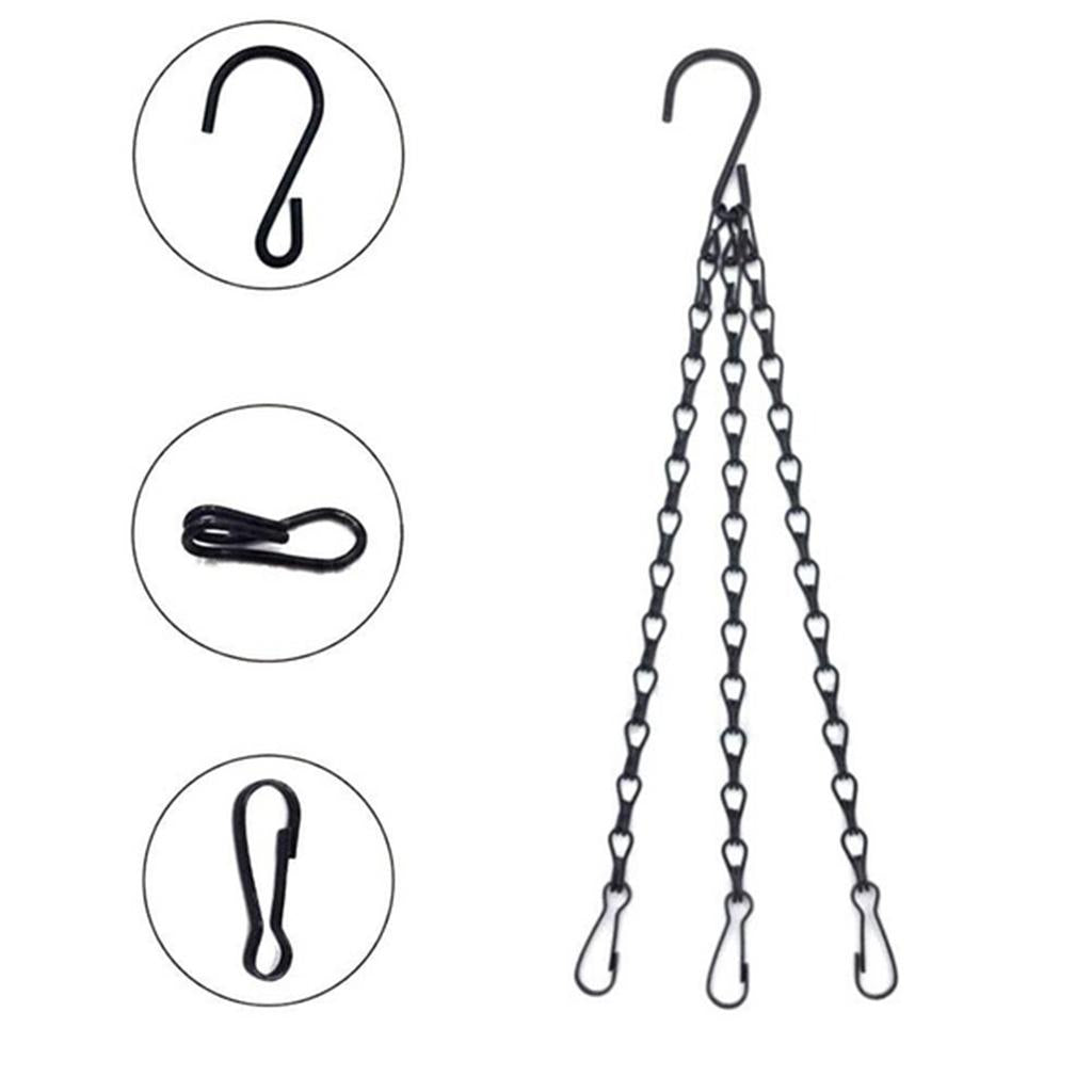 Garden Basket Iron Hanging Chain Flower Pot Basket Chain Hanger 50cm Style 1