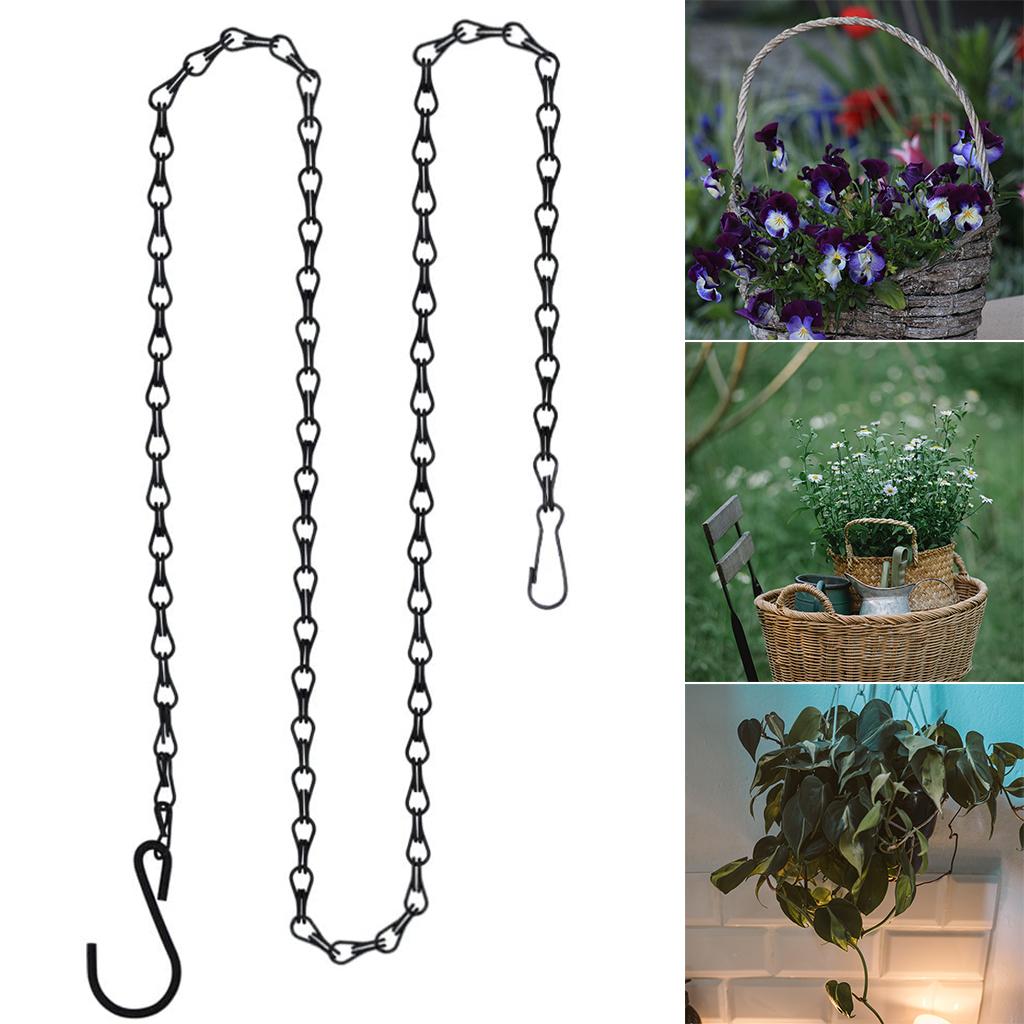 Garden Basket Iron Hanging Chain Flower Pot Basket Chain Hanger 40cm Style 2